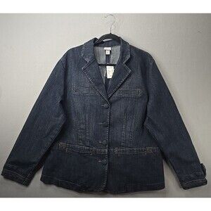 Venezia Lane Bryant Women's Denim Blue Jean Blazer Plus Size 18/20